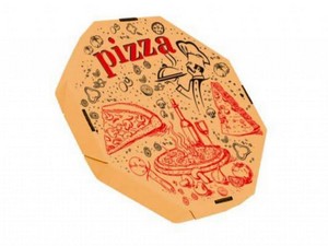 caixa de pizza oitavada personalizada fotográfica