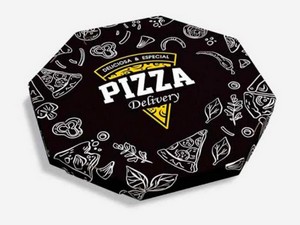 caixa de pizza oitavada personalizada